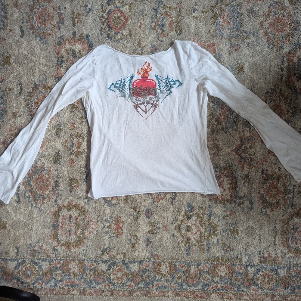 Harley Davidson White Long Sleeve